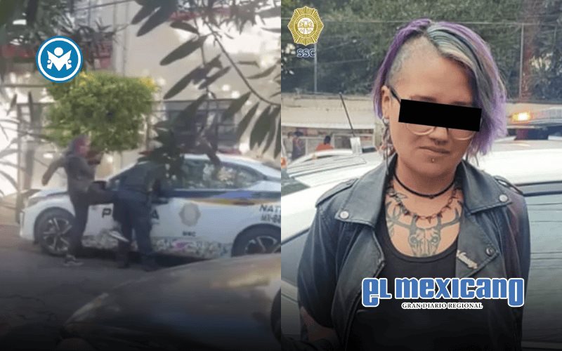 Detienen a mujer que pateó e insultó a policía en alcaldía Benito Juárez