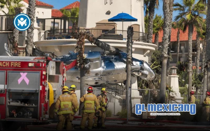 Helicóptero se estrella en la playa de Huntington Beach Helicóptero se estrella en la playa de Huntington Beach