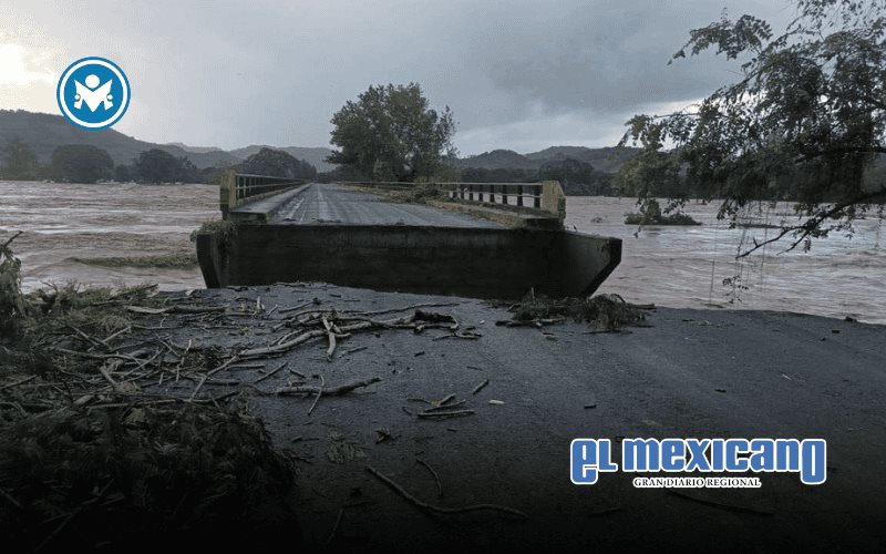 Ixhuatl&aacute;n de Madero incomunicado tras colapso de puentes por crecida del r&iacute;o Vinazco
