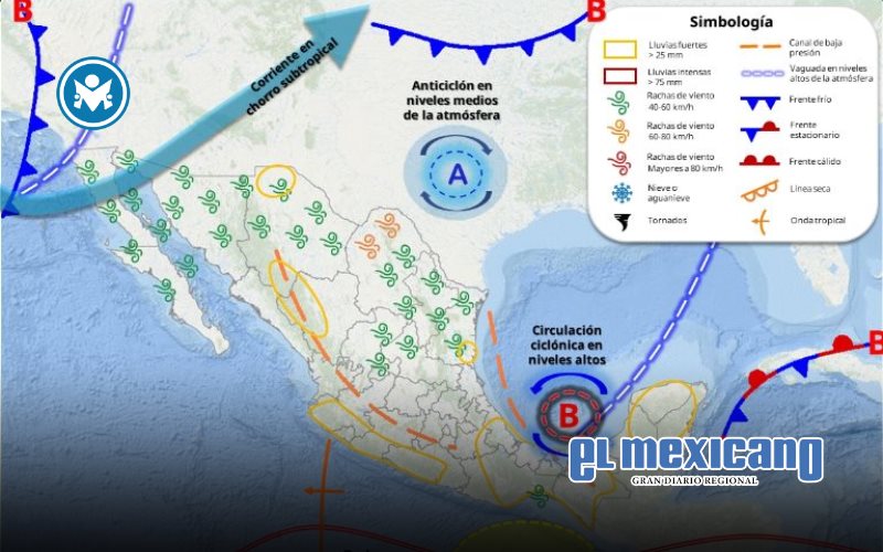 Frente frío provoca lluvias y vientos fuertes en Baja California Frente frío provoca lluvias y vientos fuertes en Baja California