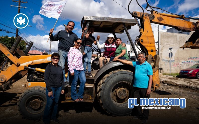 Arranca pavimentaci&oacute;n de la calle Casta&ntilde;o en Las Lomitas