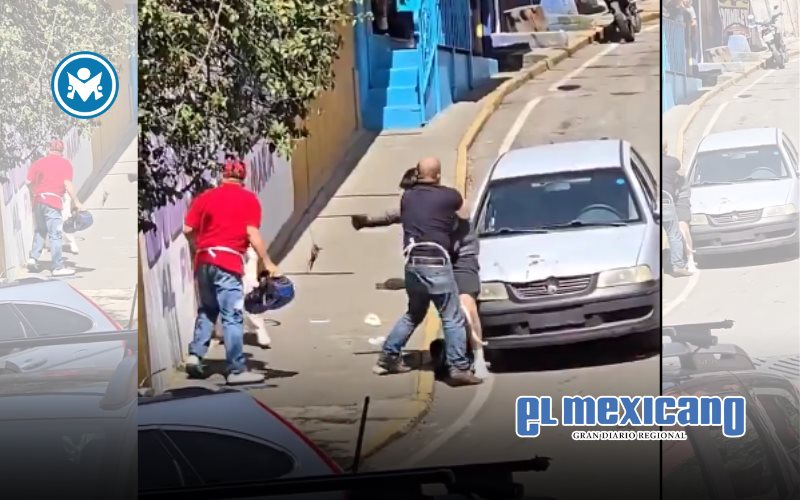 Hombres golpean a una mujer en calles de Cuernavaca