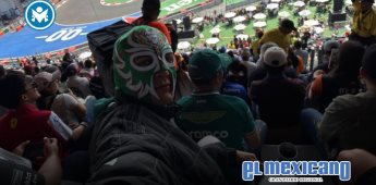 George Russell se infiltra entre aficionados con máscara de luchador en el Gran Premio de México 2025 George Russell se infiltra entre aficionados con máscara de luchador en el Gran Premio de México 2025
