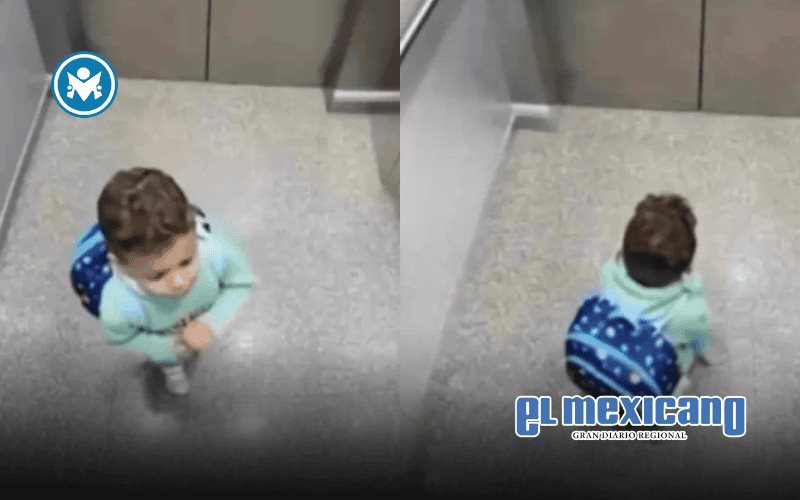 Niño ora al quedar atrapado en elevador y el video desata debate en redes