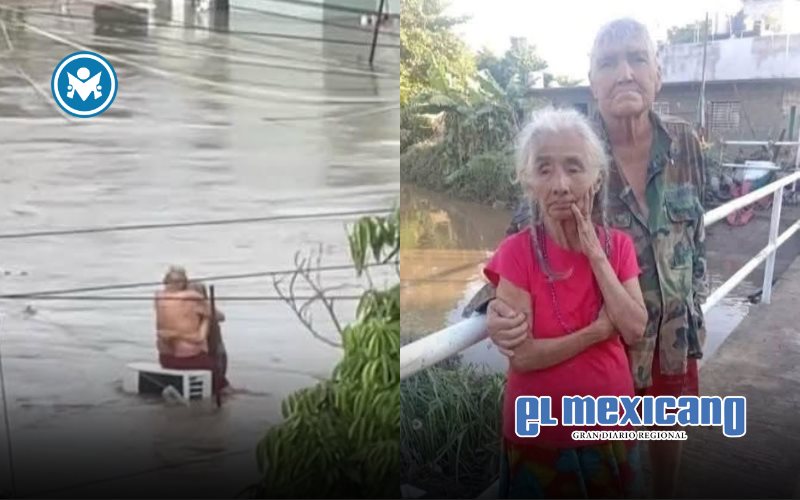 Muere doña Elodia, la abuelita que se hizo viral por sobrevivir abrazada de su esposo durante las inundaciones en Poza Rica