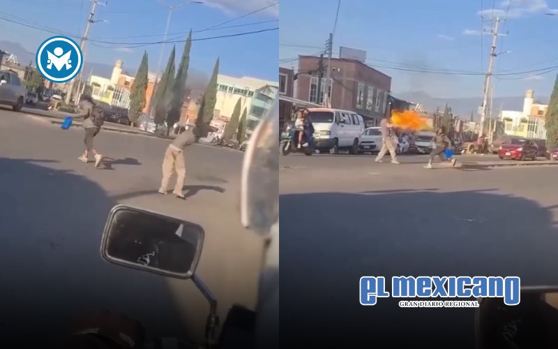 Tragafuegos y limpiaparabrisas se viralizan por pelea callejera