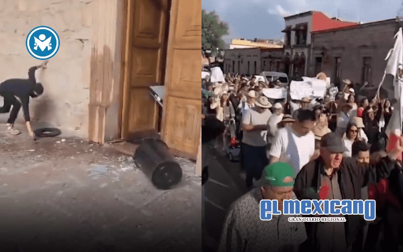 Manifestaci&oacute;n termin&oacute; en toma de Palacio de Gobierno de Morelia