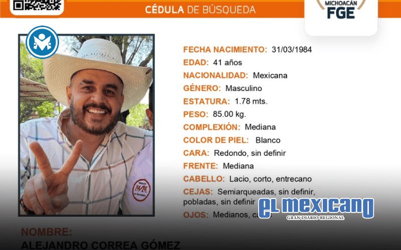 Desaparece Alejandro Correa, exalcalde de Zinap&eacute;cuaro