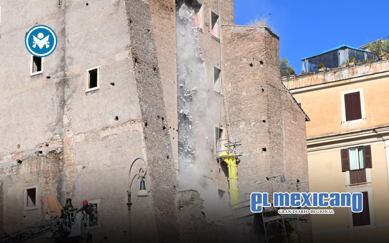 Colapso de la Torre dei Conti en Roma deja un trabajador muerto y varios heridos