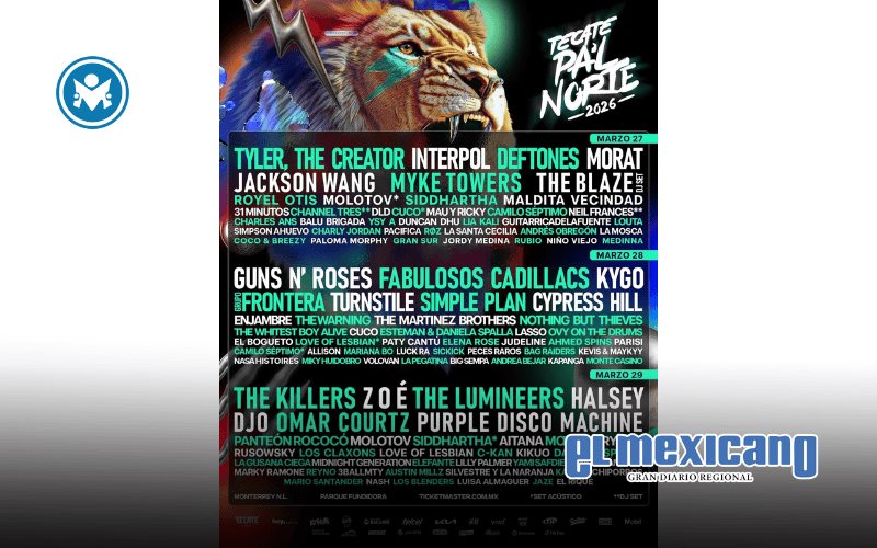 Tecate Pa´l Norte 2026 revela un cartel legendario con Guns N´ Roses, The Killers y Tyler, The Creator Tecate Pa´l Norte 2026 revela un cartel legendario con Guns N´ Roses, The Killers y Tyler, The Creator