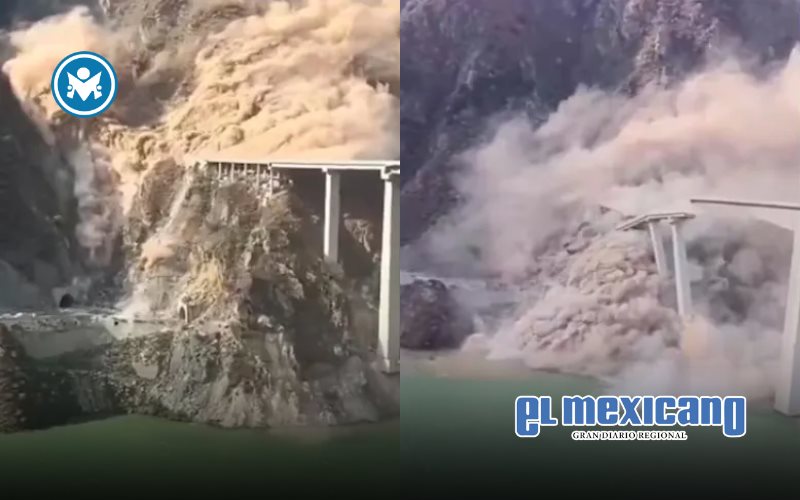 Se derrumba el puente Hongqi en Sichuan tras deslizamiento de tierra en China Se derrumba el puente Hongqi en Sichuan tras deslizamiento de tierra en China