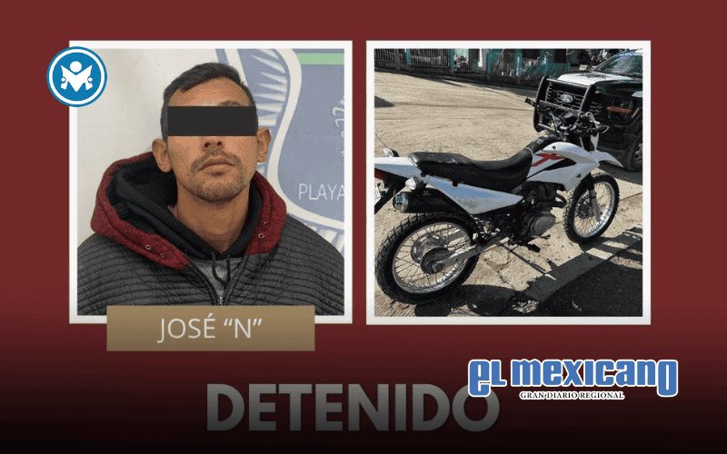 Detienen a motociclista en Rosarito por moto robada en Tijuana