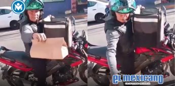 Cliente se niega a recibir pedido de Uber Eats y repartidor lo lanza hacia ella