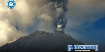 Popocatépetl registró fuerte actividad volcánica con columnas de humo Popocatépetl registró fuerte actividad volcánica con columnas de humo