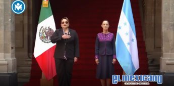 Sheinbaum recibe a Xiomara Castro en Palacio Nacional para impulsar la cooperación México-Honduras Sheinbaum recibe a Xiomara Castro en Palacio Nacional para impulsar la cooperación México-Honduras
