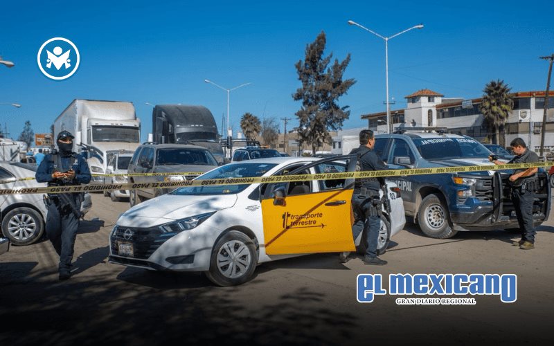 Atacan a balazos taxi del Aeropuerto de Tijuana; dos hombres resultan heridos
