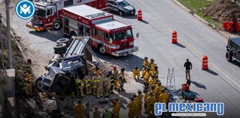Muere conductor al volcar su dompe en el Bulevar 2000 Muere conductor al volcar su dompe en el Bulevar 2000