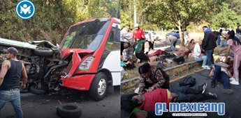 Grave accidente en ruta a Chalma deja al menos 20 peregrinos heridos Grave accidente en ruta a Chalma deja al menos 20 peregrinos heridos