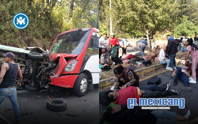 Grave accidente en ruta a Chalma deja al menos 20 peregrinos heridos