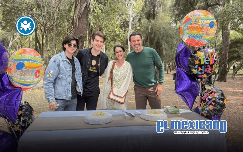 Elenco de Somos Familia sorprende a Oka Giner con pastel de cumpleaños