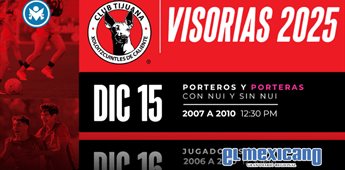 Club Tijuana anuncia visorias para jóvenes futbolistas en diciembre 2025 Club Tijuana anuncia visorias para jóvenes futbolistas en diciembre 2025
