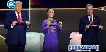 Foto histórica de líderes de México, Estados Unidos y Canadá marca sorteo del Mundial 2026 Foto histórica de líderes de México, Estados Unidos y Canadá marca sorteo del Mundial 2026