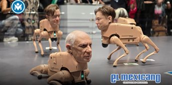 Beeple causa sensación en Art Basel con perros robóticos que llevan caras de magnates y artistas Beeple causa sensación en Art Basel con perros robóticos que llevan caras de magnates y artistas