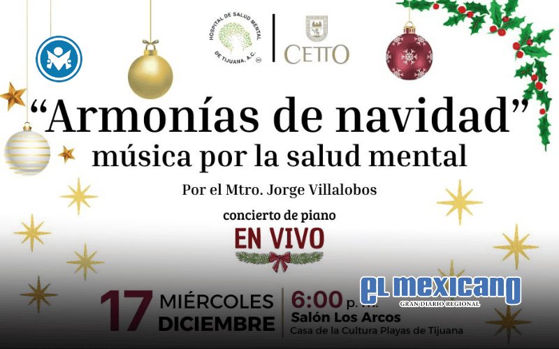 Armonías de Navidad: concierto de piano a favor de la salud mental Armonías de Navidad: concierto de piano a favor de la salud mental