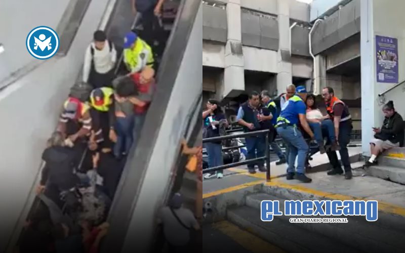12 lesionados tras caída en escaleras eléctricas del Metro Ciudad Deportiva 12 lesionados tras caída en escaleras eléctricas del Metro Ciudad Deportiva