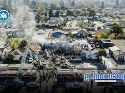 Explosión por línea de gas deja seis heridos y viviendas destruidas en California Explosión por línea de gas deja seis heridos y viviendas destruidas en California