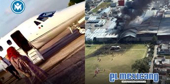 Identifican a la empresa del jet que cay&oacute; en Toluca; fue usado por Layda Sansores