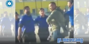 Periodista policiaco es sometido por guardias de seguridad en Plaza Sendero Periodista policiaco es sometido por guardias de seguridad en Plaza Sendero