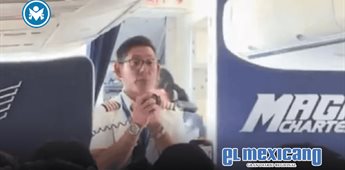 Piloto de Magnicharters retiene avi&oacute;n en AICM tras despido y adeudo de pagos