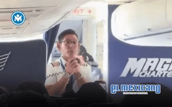 Piloto de Magnicharters retiene avi&oacute;n en AICM tras despido y adeudo de pagos