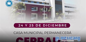 Cierran oficinas municipales por Navidad y mantiene servicios de emergencia