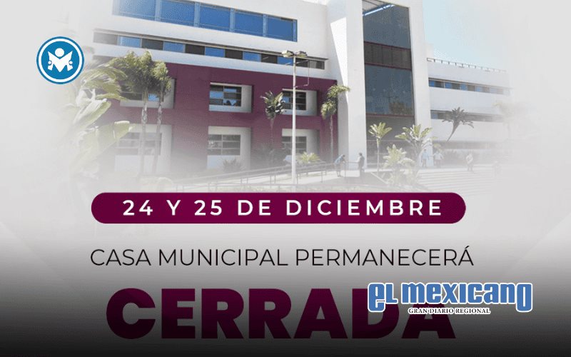 Cierran oficinas municipales por Navidad y mantiene servicios de emergencia