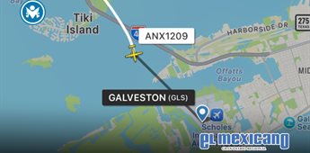 Avi&oacute;n de la Semar se estrella en la bah&iacute;a de Galveston