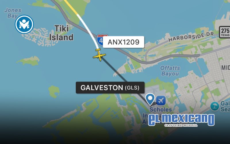 Avi&oacute;n de la Semar se estrella en la bah&iacute;a de Galveston