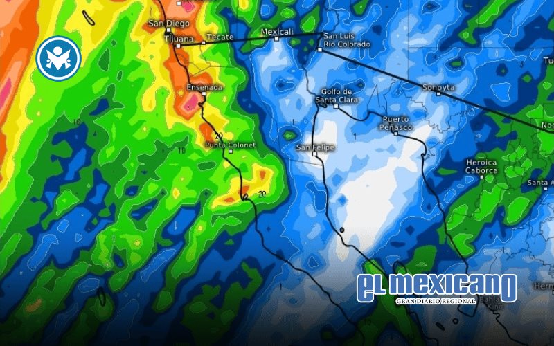 Alerta por lluvias fuertes en Tijuana, Ensenada, Rosarito, Tecate y Mexicali