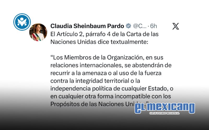 Gobierno de M&eacute;xico condena en&eacute;rgicamente acciones militares de EU en Venezuela