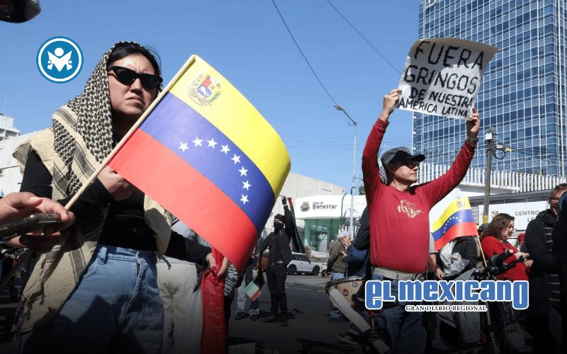 Manifestantes protestan en CDMX por bombardeo estadounidense y detenci&oacute;n de Maduro