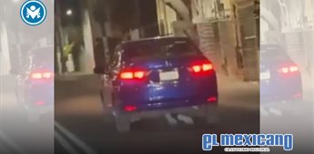 Difunden video del motociclista que muri&oacute; arrastrado por un auto en Iztapalapa