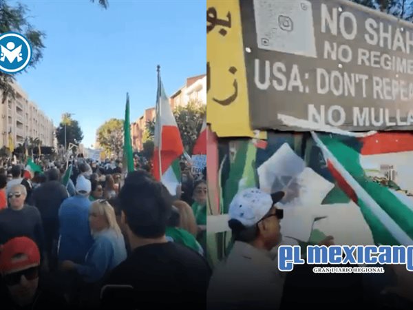 Cami&oacute;n de U-Haul atraves&oacute; protesta pro-Ir&aacute;n en Los &Aacute;ngeles