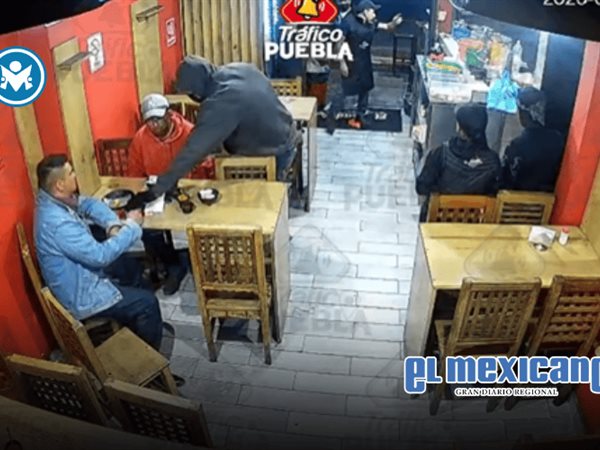 Asalto armado en taquer&iacute;a "El Asadito" deja un muerto y un herido en Amozoc