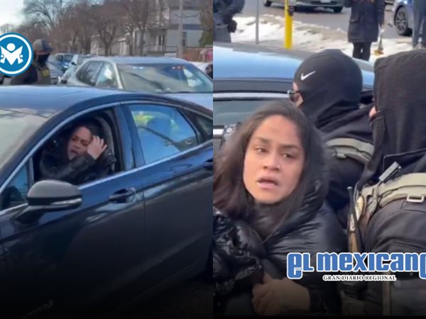 Agentes de ICE sacan a la fuerza a mujer de su auto durante protesta en Minneapolis