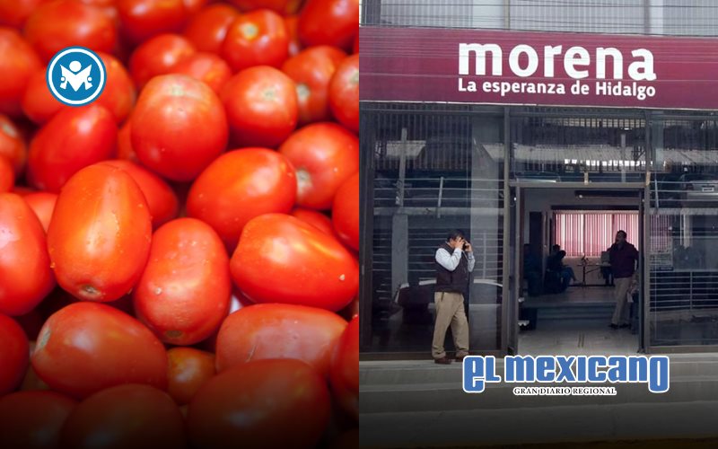 Ofrecen kilos de jitomate a cambio de afiliación y apoyo político de Morena Ofrecen kilos de jitomate a cambio de afiliación y apoyo político de Morena