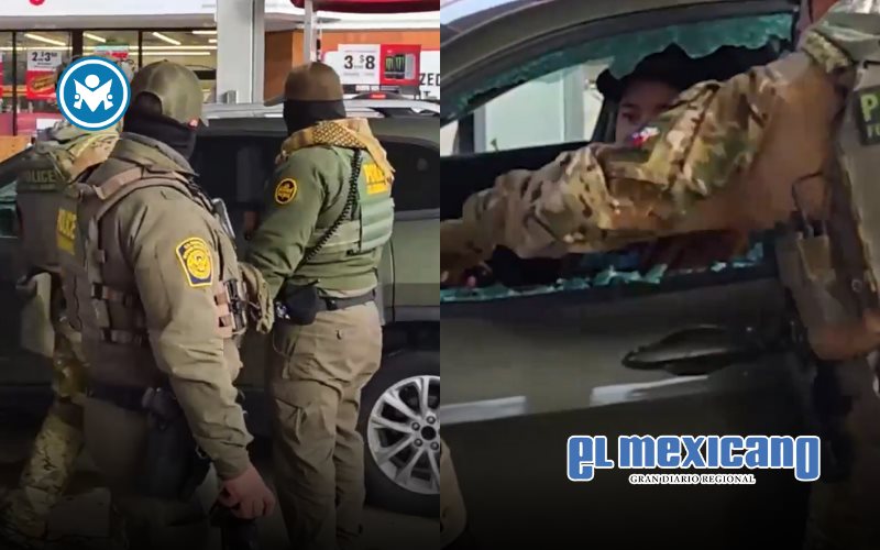 Agentes de ICE rompen cristal de auto y arrestan a ciudadano