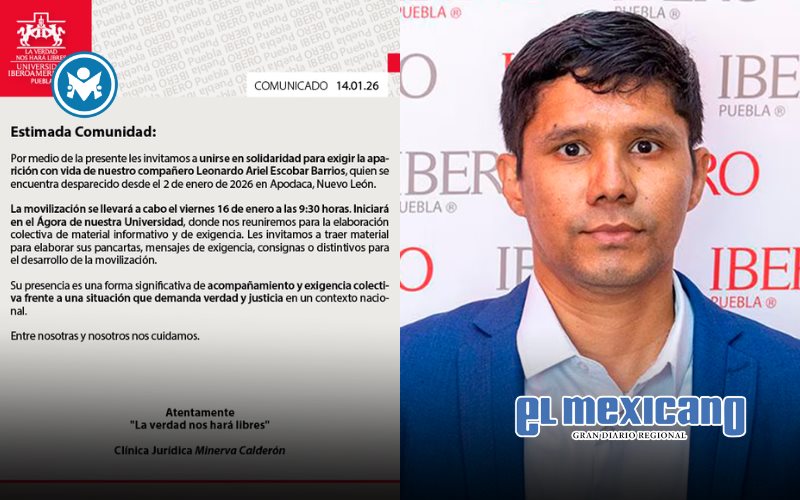 Localizan con vida en Nuevo León a profesor colombiano de la Ibero Puebla