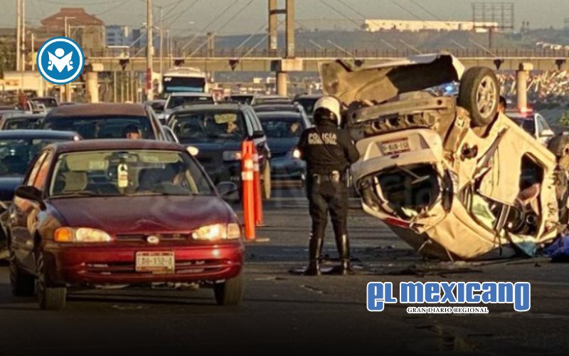 Joven muere prensado tras chocar contra muro en la Vía Rápida Poniente Joven muere prensado tras chocar contra muro en la Vía Rápida Poniente
