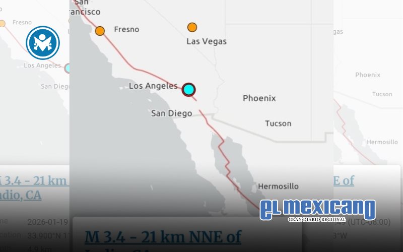 Sismo de magnitud 3.4 sacude el &aacute;rea de Indio, California